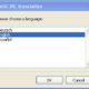 language selection panel
