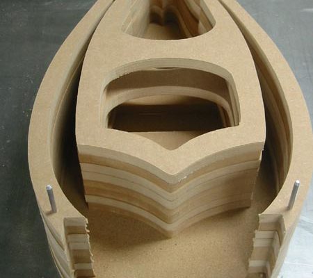 MDF Platten Schneiden Schicht für Schicht