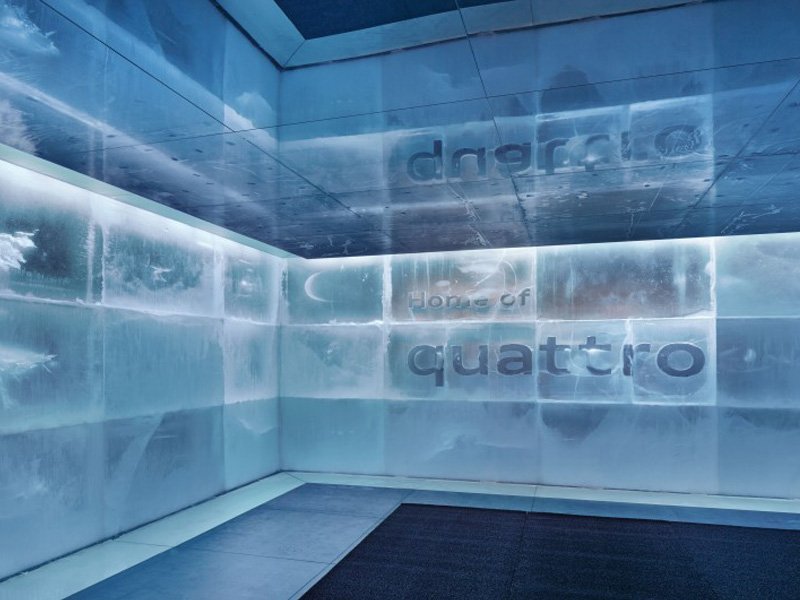 Ice block advertising