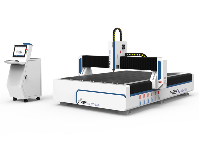 CNC router T-Rex Servo-2030 with control panel and servo motors