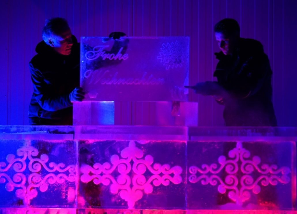 Ice art for christmas