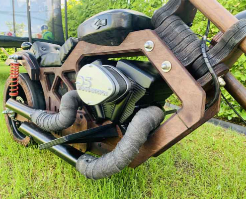 Wooden motorcycle milled by DS-Wood Design