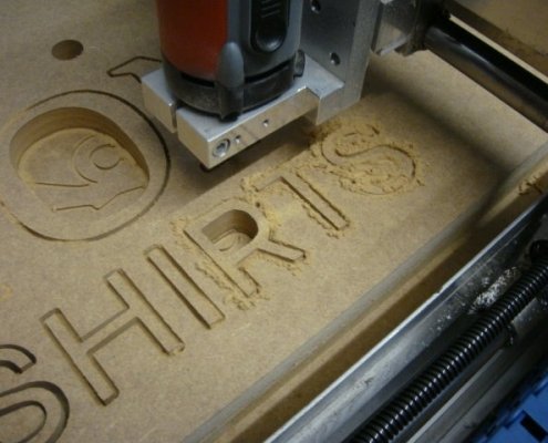 CNC milling letters MDF