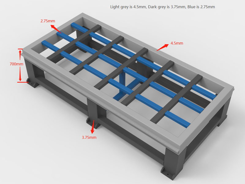 CNC portal milling machine sturdy steel frame construction