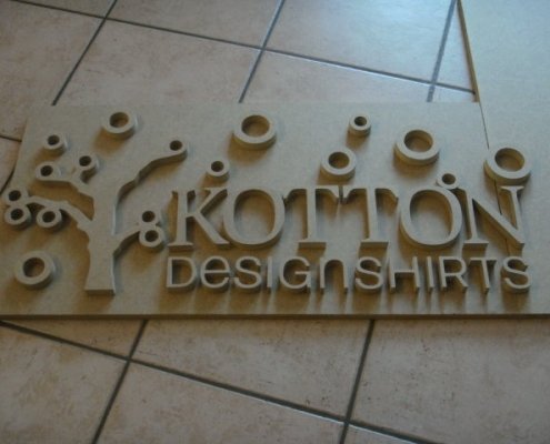 Logo made of MDF