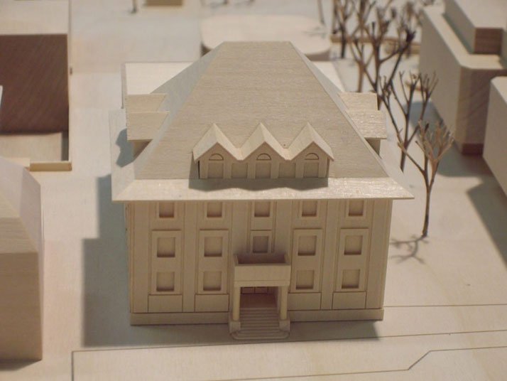 wooden architectural model