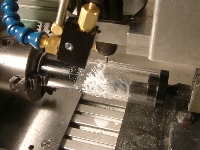 Plexiglas cylinder on RounDINO120rotation axis