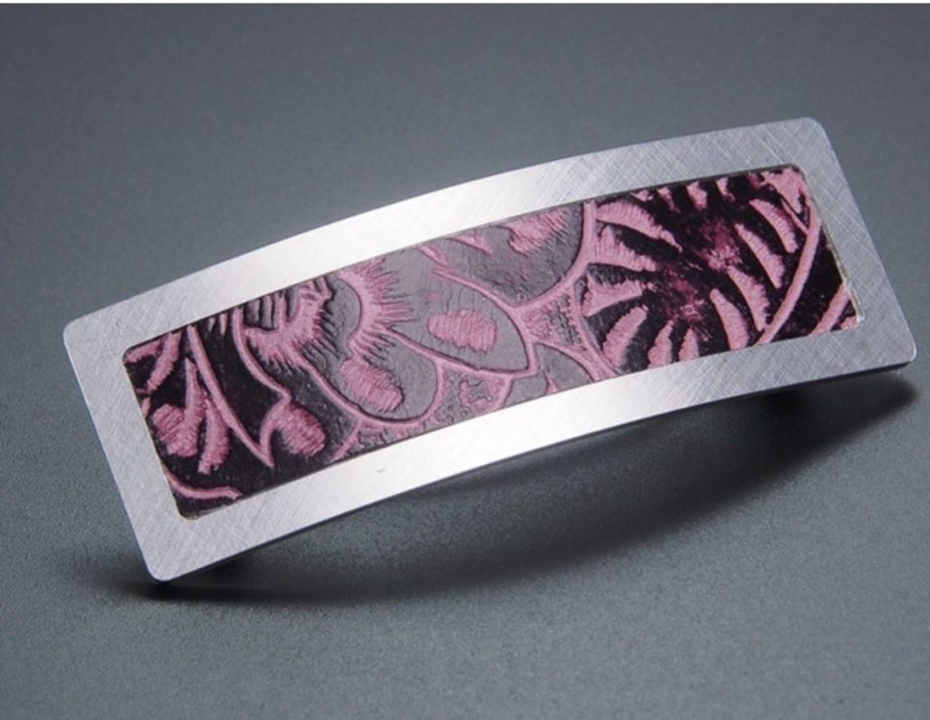 Design Haarspange mit Farbwechsel aus Alu