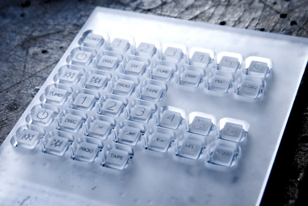 milling a plexiglass keybord