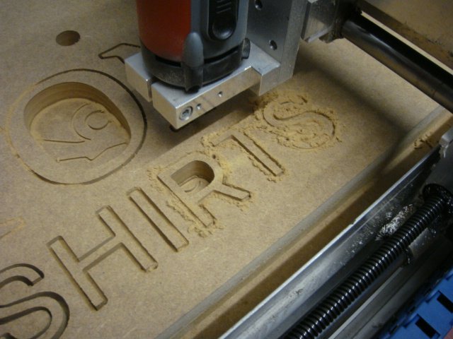 CNC milling letters MDF