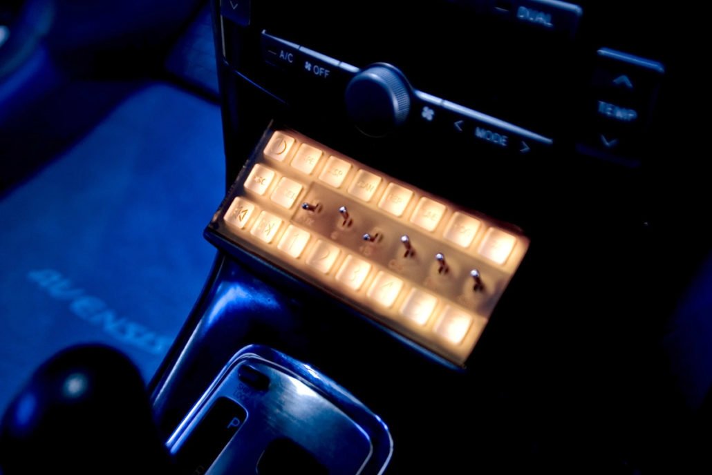 finished keyboard made of plastic