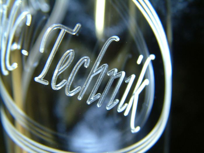 Acrylic glass engraving