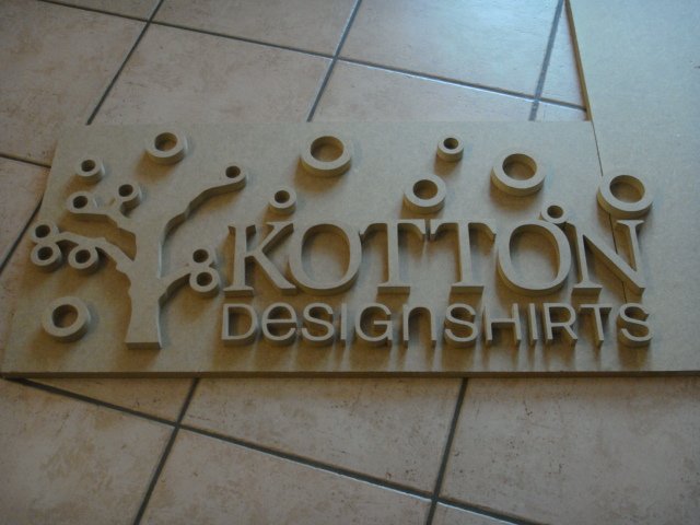 Logo made of MDF