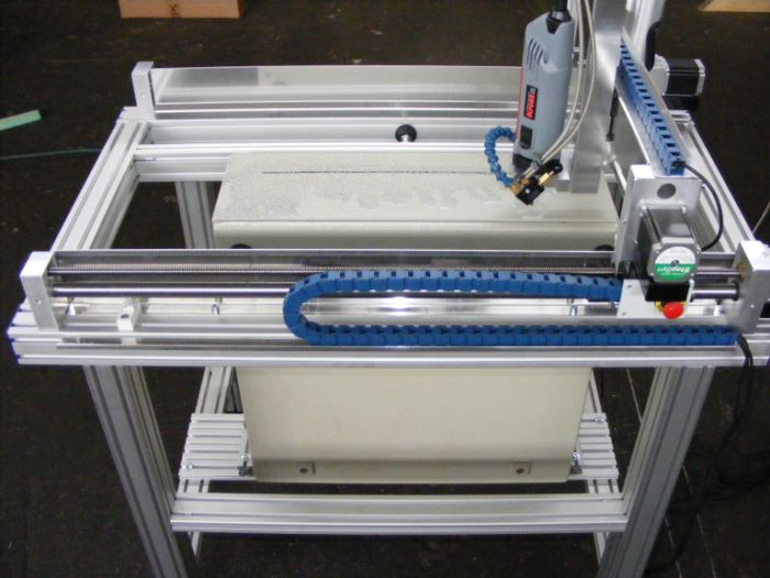 milling a cut-out into a control cabinet