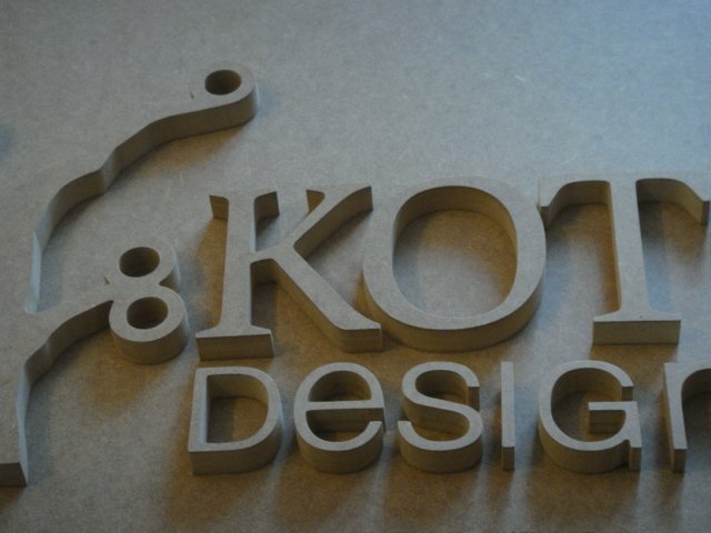 MDF letters advertising